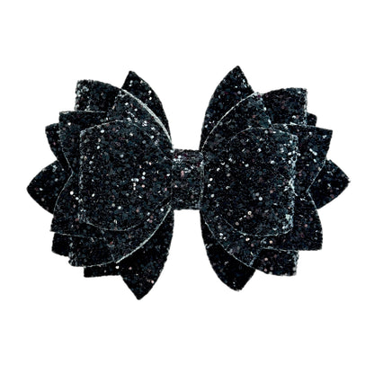 Black Glitter Tumbler Bow
