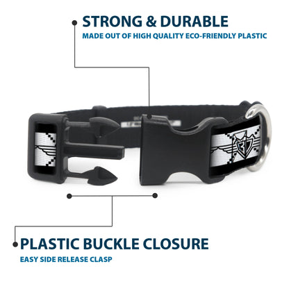 Plastic Clip Collar - BD Monogram2 White/Black