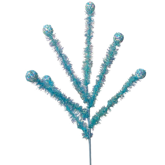 Flippin Awesome Tinsel Ball Spray 24" - Blue