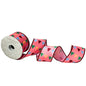 2.5"X10YD Pink Faux Dupioni Multi Color Tree Ribbon