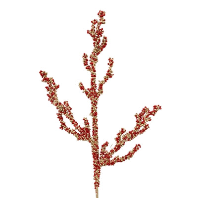 Mixed Glitter Berry Twig - Red 31"