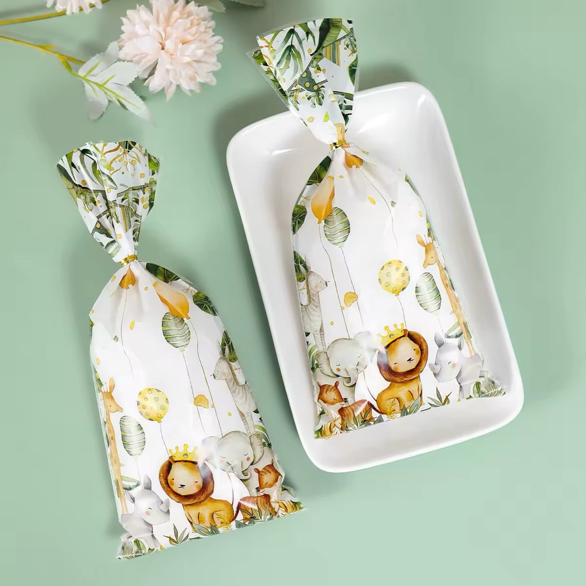 Safari Party Favors for Birthday - Jungle Treat Bags 10-Pack