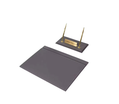 MOOG Leather Desk Set - Black- 2 PCS