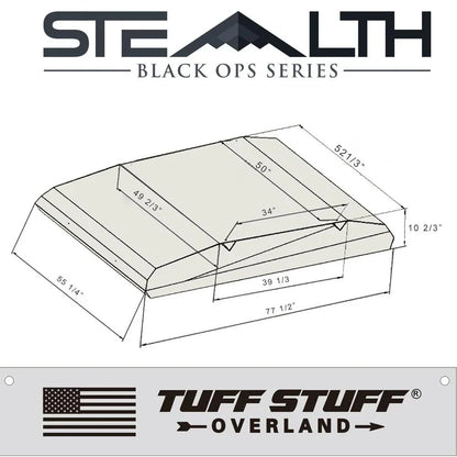 Stealth Hardshell Rooftop Tent – Aluminum – 3 Person – Black – Low-Profile Overland Tent