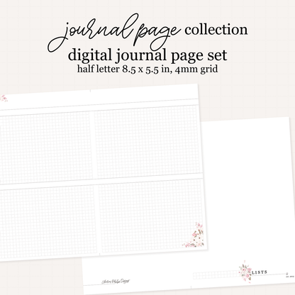 Digital Grand Park Way Journal Page Set