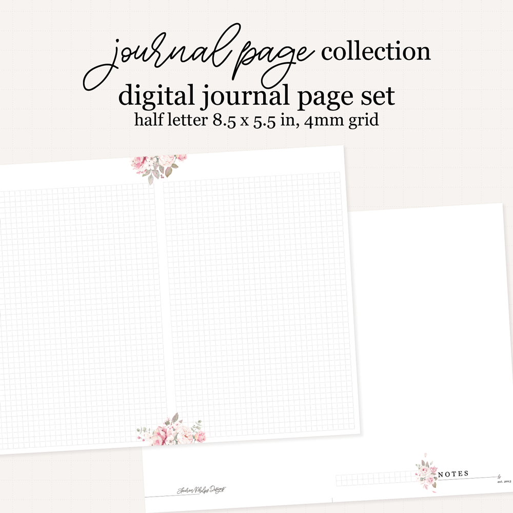 Digital Grand Park Way Journal Page Set