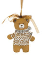 4" Brown Gingerbread Bear Ornament