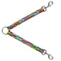 Dog Leash Splitter - Geometric10 Multi Color