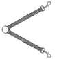 Dog Leash Splitter - Leopard White/Multi Color
