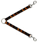 Dog Leash Splitter - Mud Flap Girl Repeat Black/Orange Fade