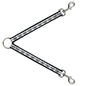 Dog Leash Splitter - BD Monogram2 White/Black