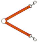 Dog Leash Splitter - BUCKLE-DOWN Shapes Red/Orange
