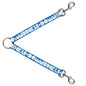 Dog Leash Splitter - BUCKLE-DOWN Shapes Turquoise/White
