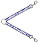 Dog Leash Splitter - BUCKLE-DOWN Shapes Blue/White