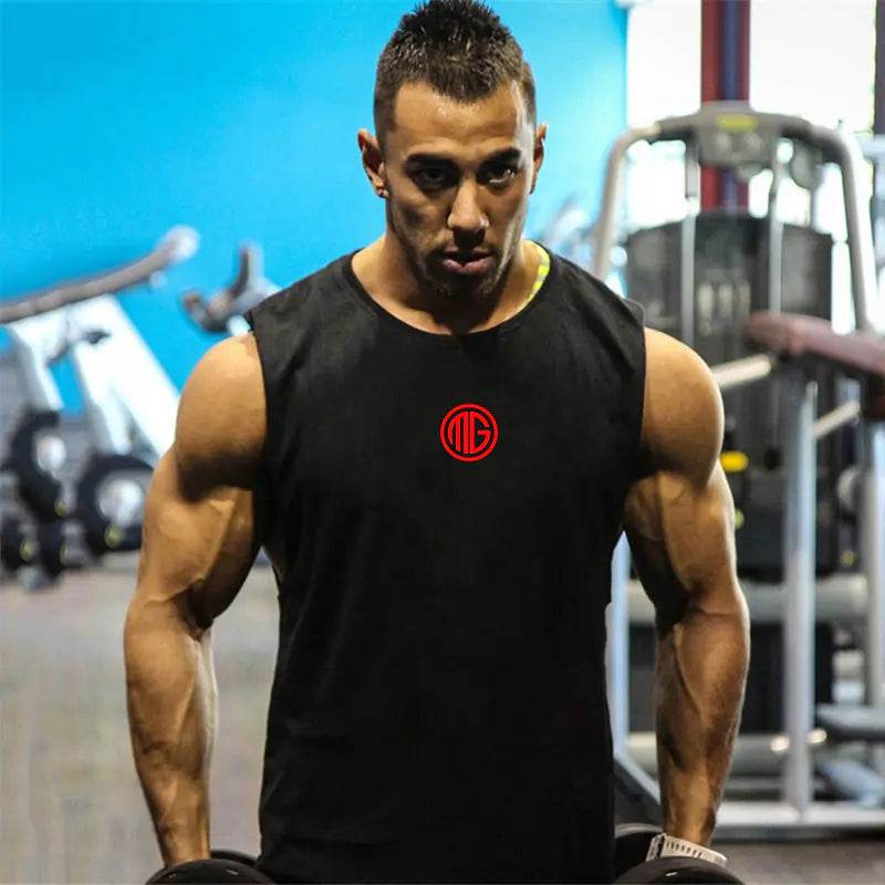 Men's Cotton Vest for Breathable Gym Exercise