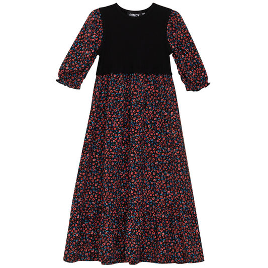 Printed Pleated Dress