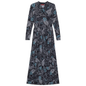 Printed Pleated Wrap Dress