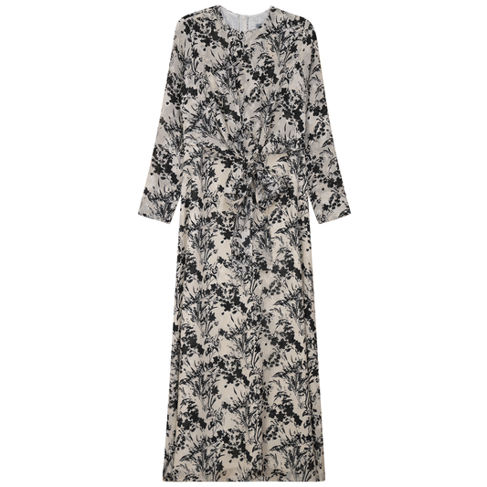 Printed Woven Tie Dress