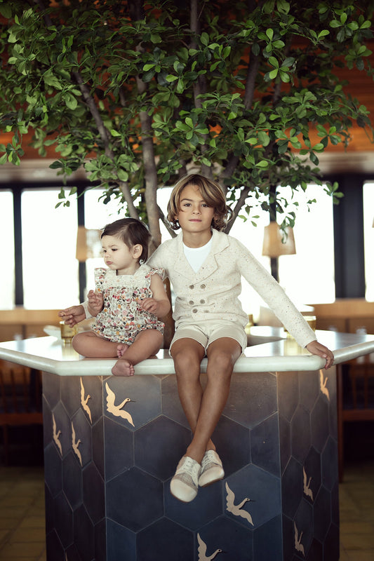 Printed Floral Lace Onesie