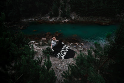 Destino Blanket - Natural / Black | Blankets | Kitchen + Metal