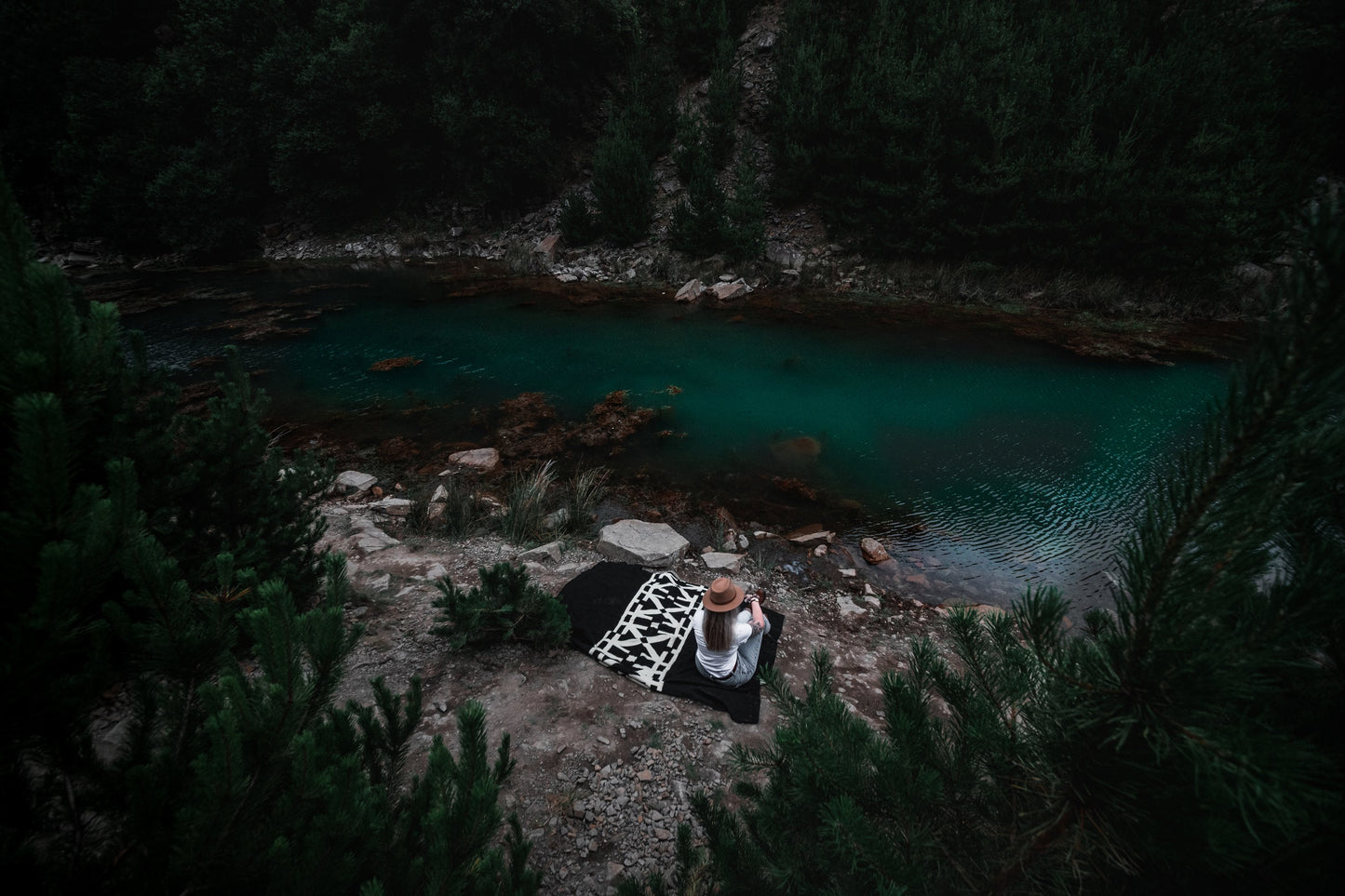 Destino Blanket - Natural / Black | Blankets | Kitchen + Metal