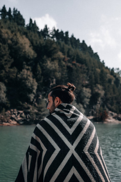 Paramo Blanket - Natural / Black | Blankets | Kitchen + Metal