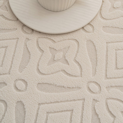 3D Jacquard Geometric Sofa Cover, High Stretch Soft Polar Fleece Slipcover for Couch