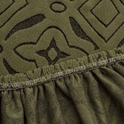 3D Jacquard Geometric Sofa Cover, High Stretch Soft Polar Fleece Slipcover for Couch