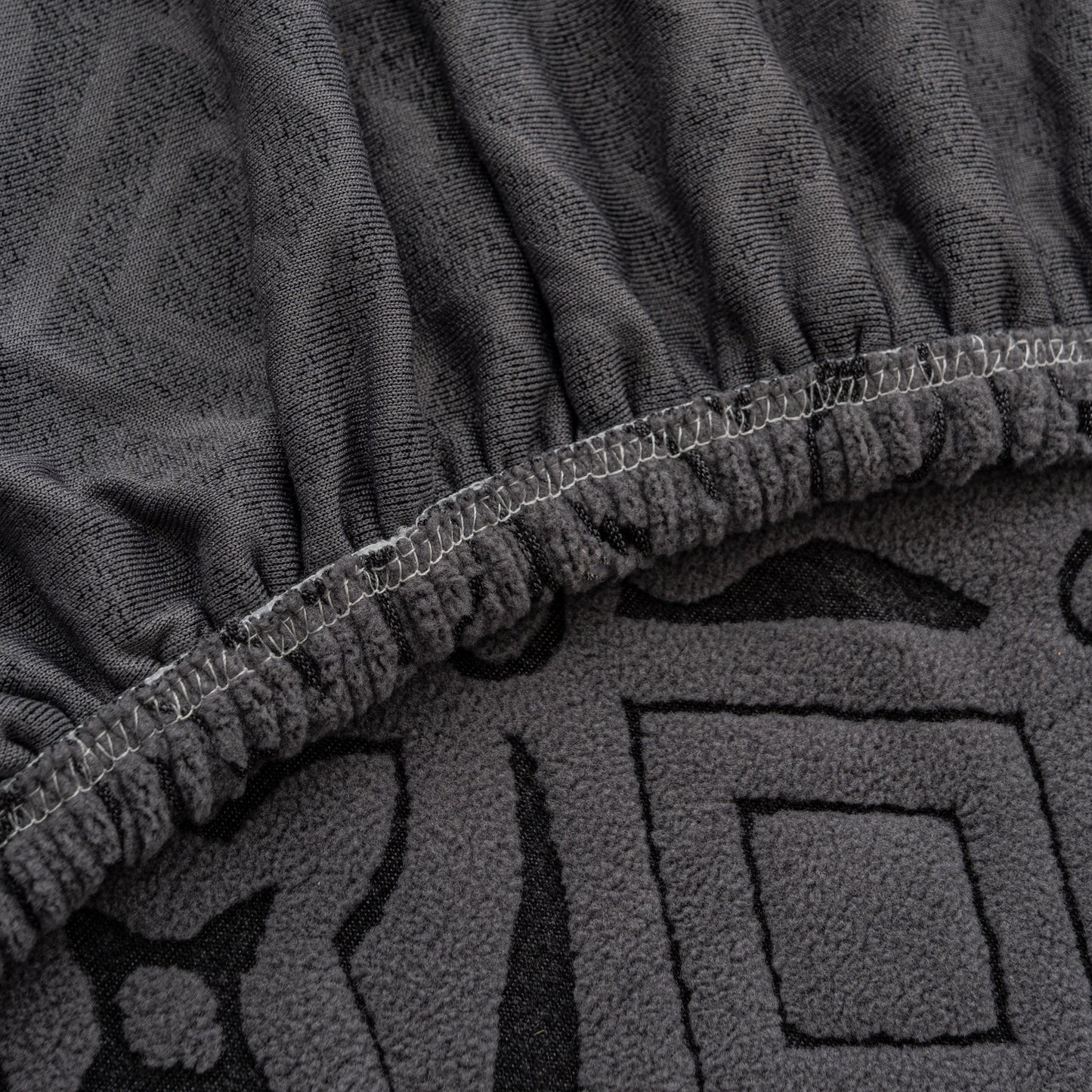 3D Jacquard Geometric Sofa Cover, High Stretch Soft Polar Fleece Slipcover for Couch