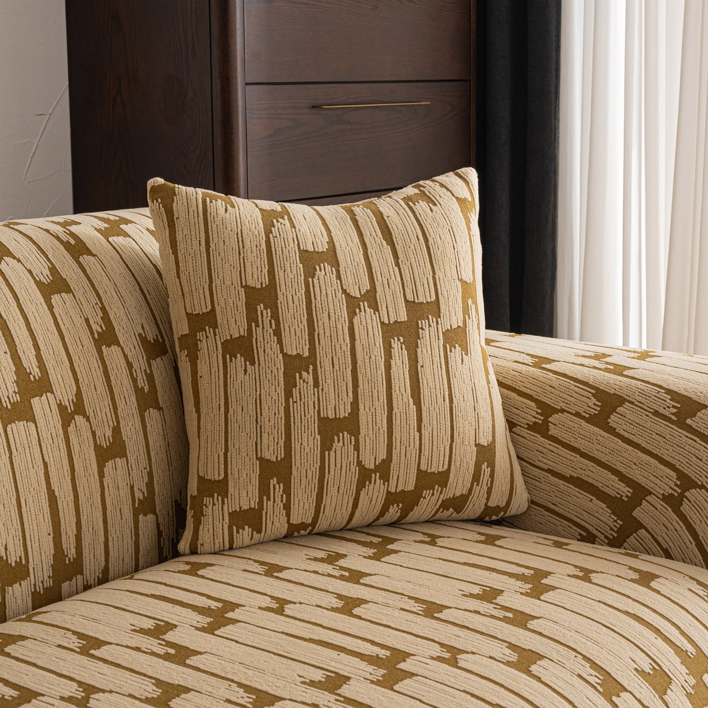 Plush Fleece Stretch Sofa Cover, Super Soft Textured Geometric Couch Slipcover