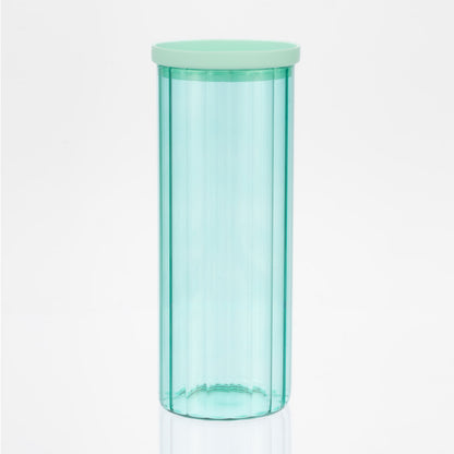 Glass Canister Set & Glass Lid - Diamond Blue
