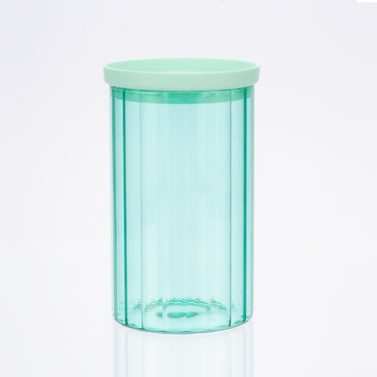 Glass Canister Set & Glass Lid - Diamond Blue