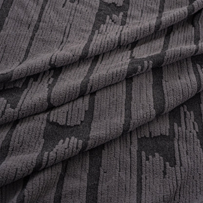 Plush Fleece Stretch Sofa Cover, Super Soft Textured Geometric Couch Slipcover