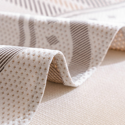 Modern Geometric Cooling Sofa Blanket, Soft & Breathable Striped Couch Throw Cover