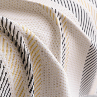 Modern Geometric Cooling Sofa Blanket, Soft & Breathable Striped Couch Throw Cover