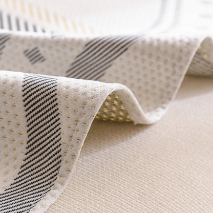 Modern Geometric Cooling Sofa Blanket, Soft & Breathable Striped Couch Throw Cover