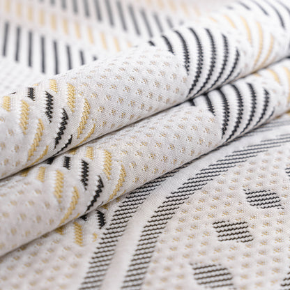 Modern Geometric Cooling Sofa Blanket, Soft & Breathable Striped Couch Throw Cover