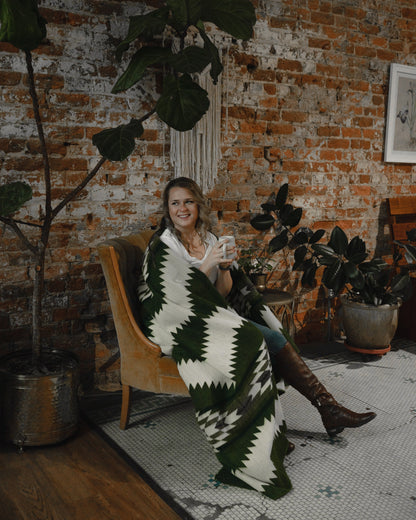 Tsachila Blanket - Forest Green | Blankets | Kitchen + Metal