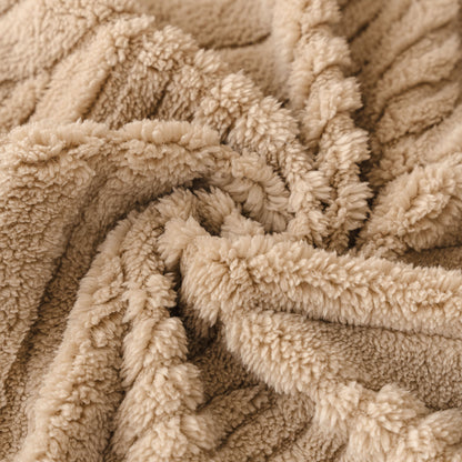 Plush Sherpa Fleece Sofa Throw Blanket, Soft & Cozy Furniture Protector for Couch