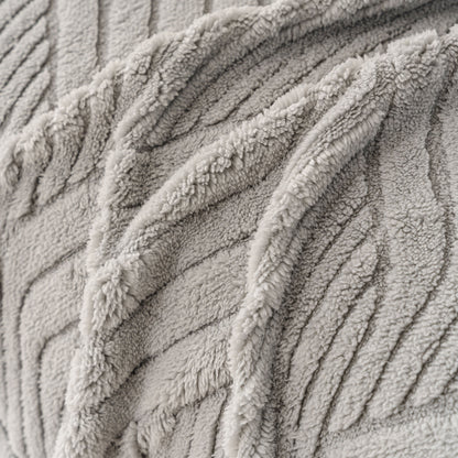 Plush Sherpa Fleece Sofa Throw Blanket, Soft & Cozy Furniture Protector for Couch