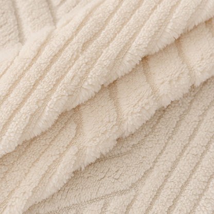 Plush Sherpa Fleece Sofa Throw Blanket, Soft & Cozy Furniture Protector for Couch