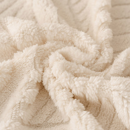 Plush Sherpa Fleece Sofa Throw Blanket, Soft & Cozy Furniture Protector for Couch