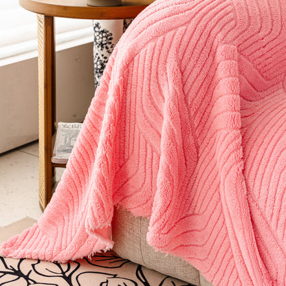Plush Sherpa Fleece Sofa Throw Blanket, Soft & Cozy Furniture Protector for Couch