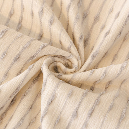 Ruffled Sofa Cover with Bowknot Decor, French Country Style Skirted Couch Slipcover