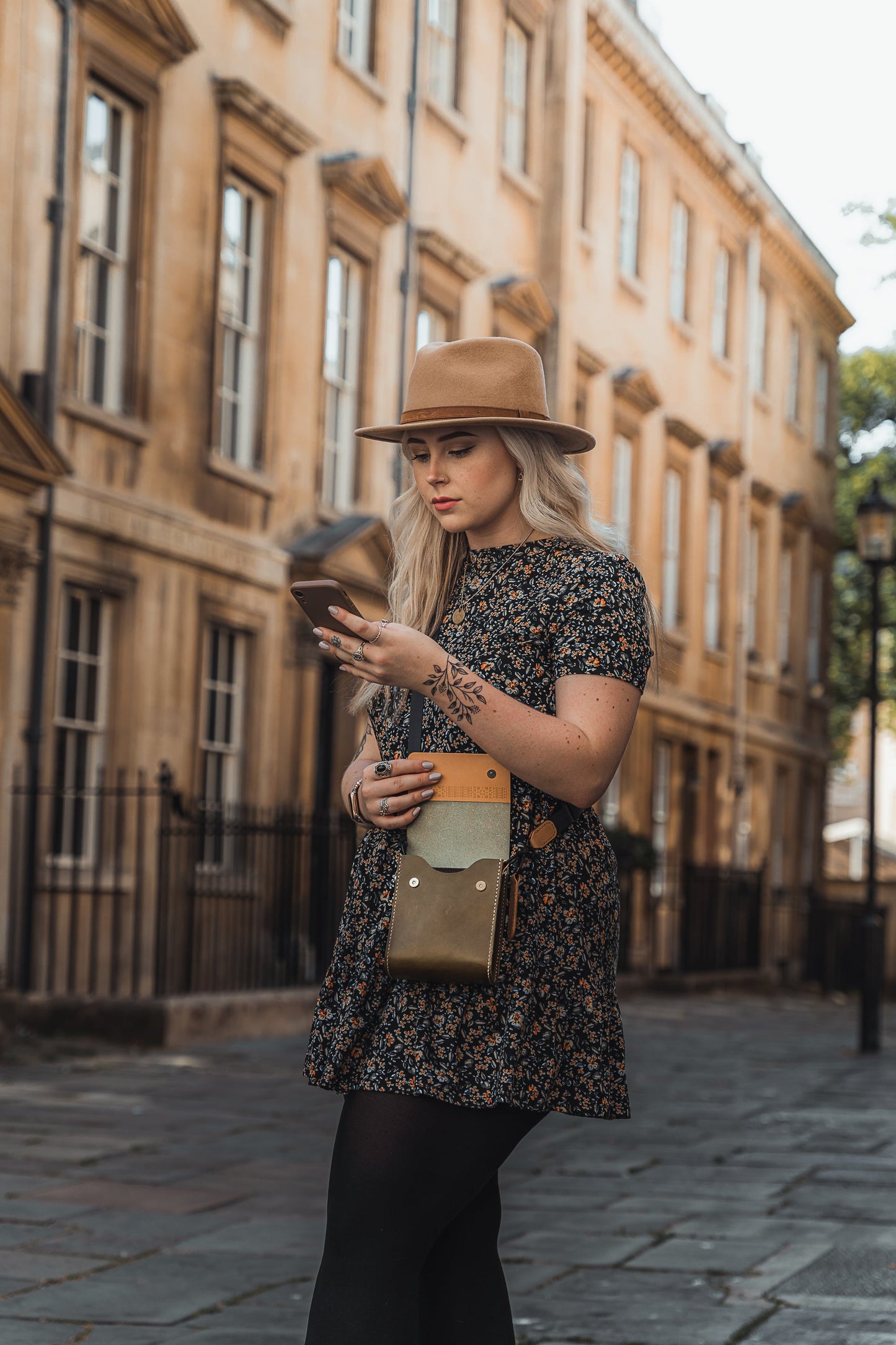 Giramondo Leather Crossbody Bag - Olive / Natural | Purses, Totes, & Wallets | Kitchen + Metal