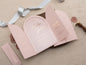 Blush Pink Arch Acrylic Wedding Invitation with Rose Gold Foil