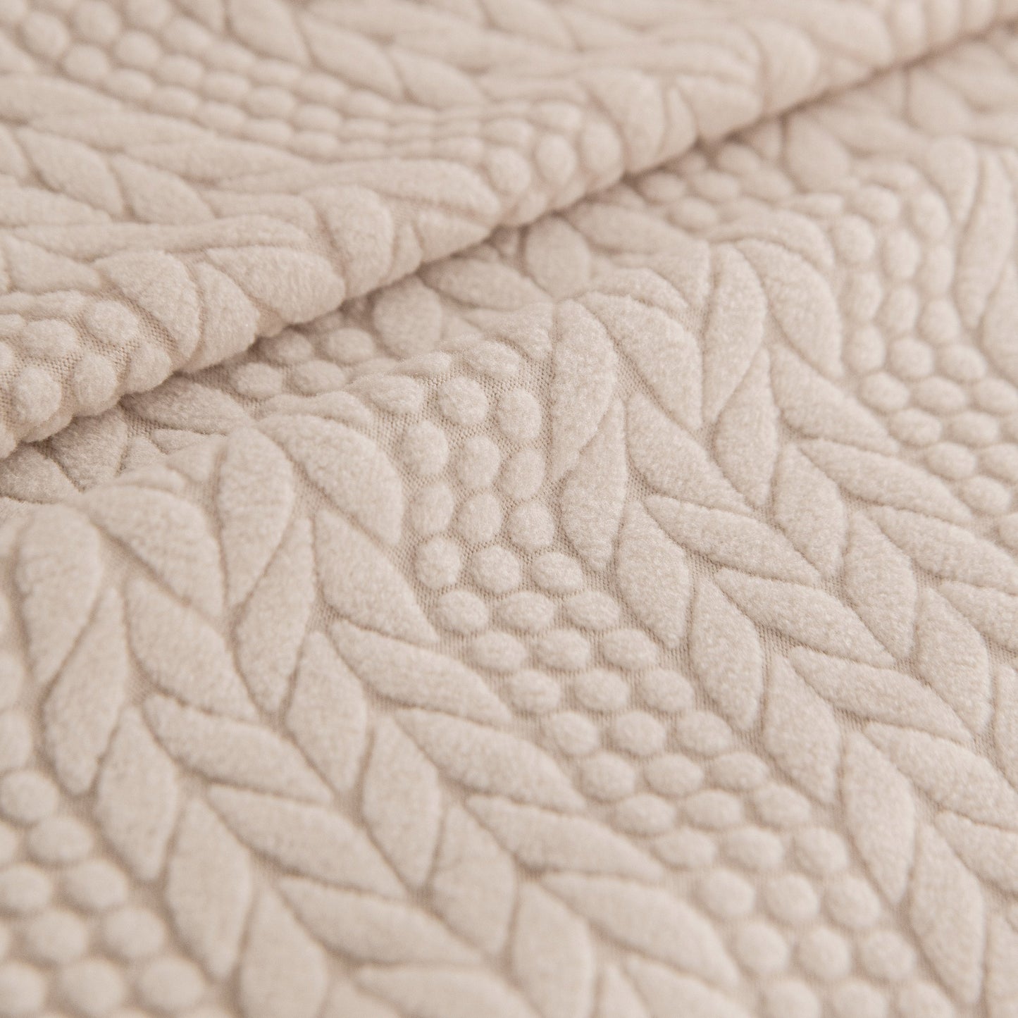 High Stretch Wheat Ear Embossed Textured Couch Slipcover, Water Repellent Sofa Cover