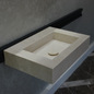 HANDCRAFTED LIGHT PEARL CUSTOM MARBLE SINK (NS-036)