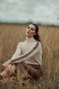 TURTLENECK SWEATER WITH LEATHER DETAIL