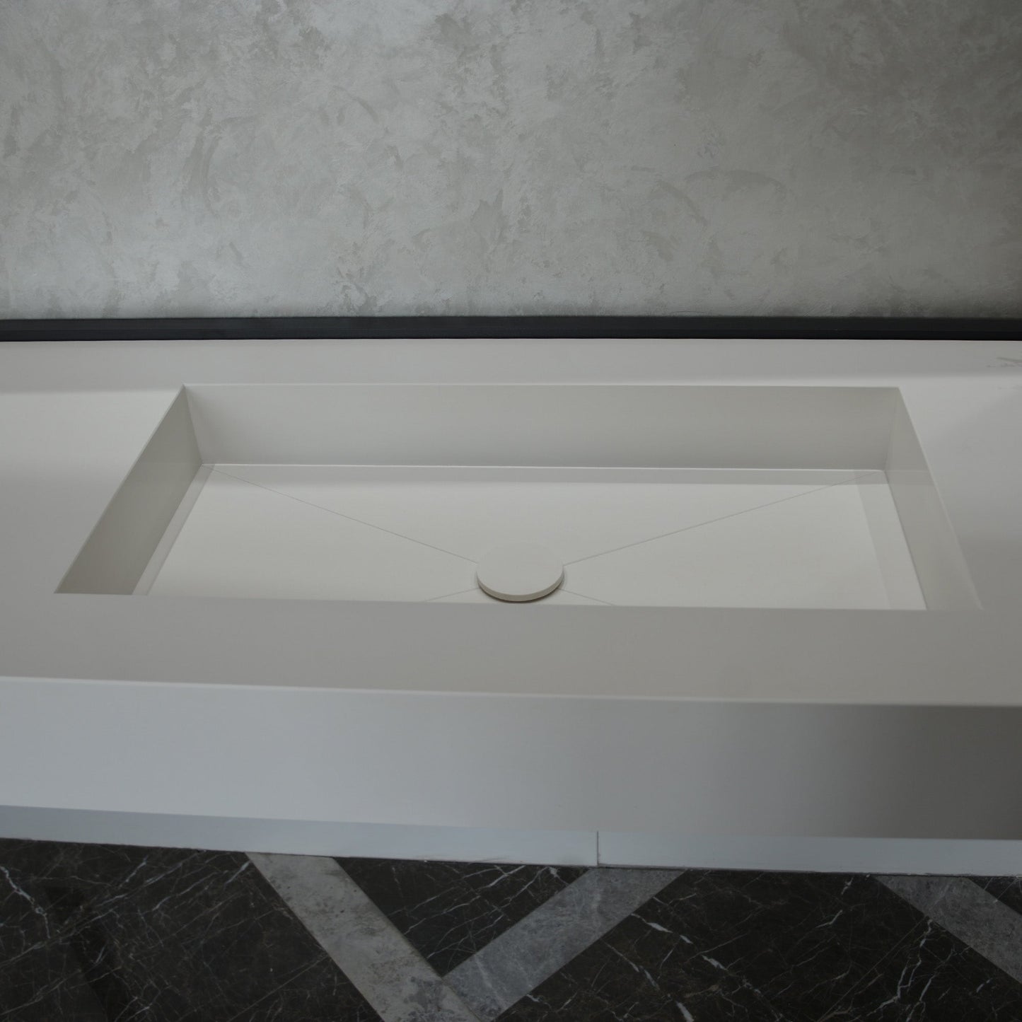 Quartz Bathroom Vanity With Single Sink (QU-092)
